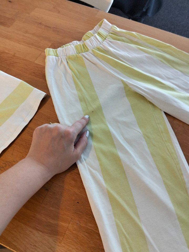 Sarı Pilili Keten Mini çocuk Pantolon - Görsel 4