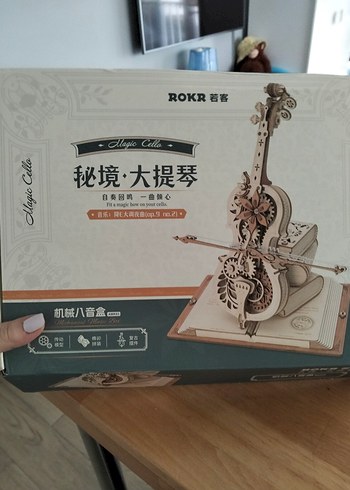 Ahşap Müzik Kutusu ve Çello Modeli - Görsel 2