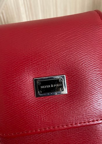 Kırmızı Deri Kadın Çapraz Çanta - Görsel 2