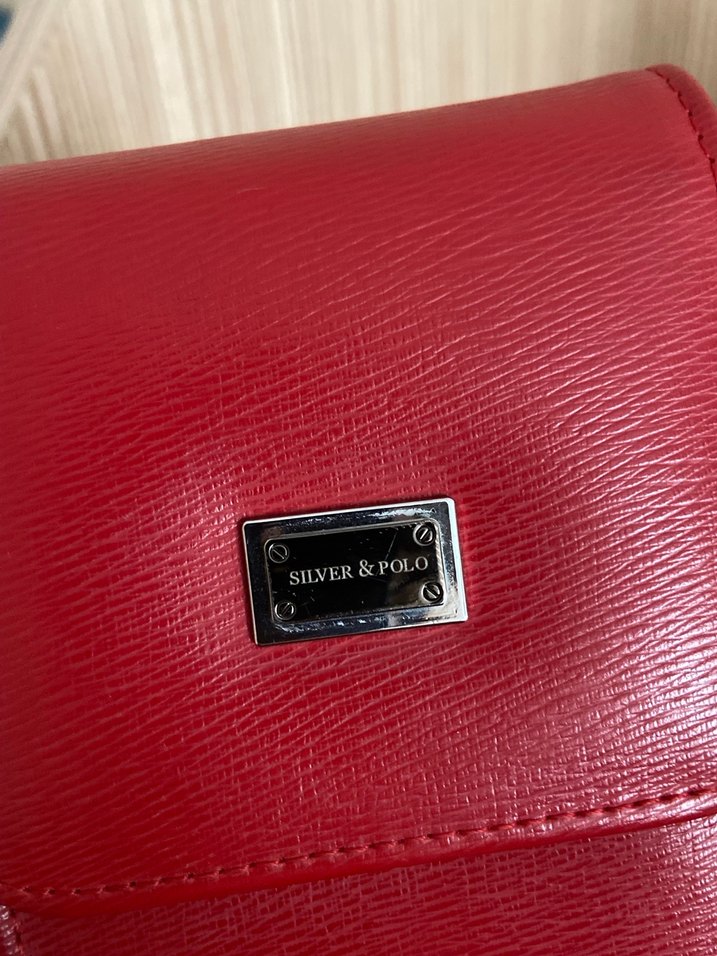 Kırmızı Deri Kadın Çapraz Çanta - Görsel 2