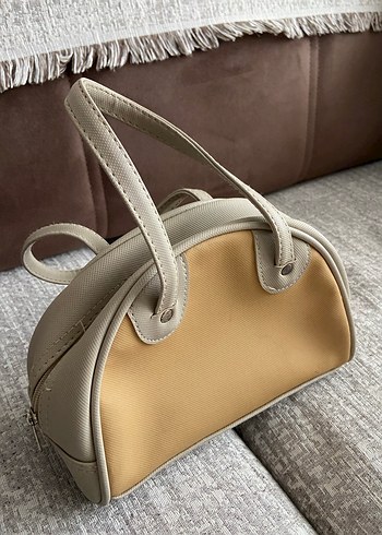 Bej Deri Kadın El Çantası - Görsel 2