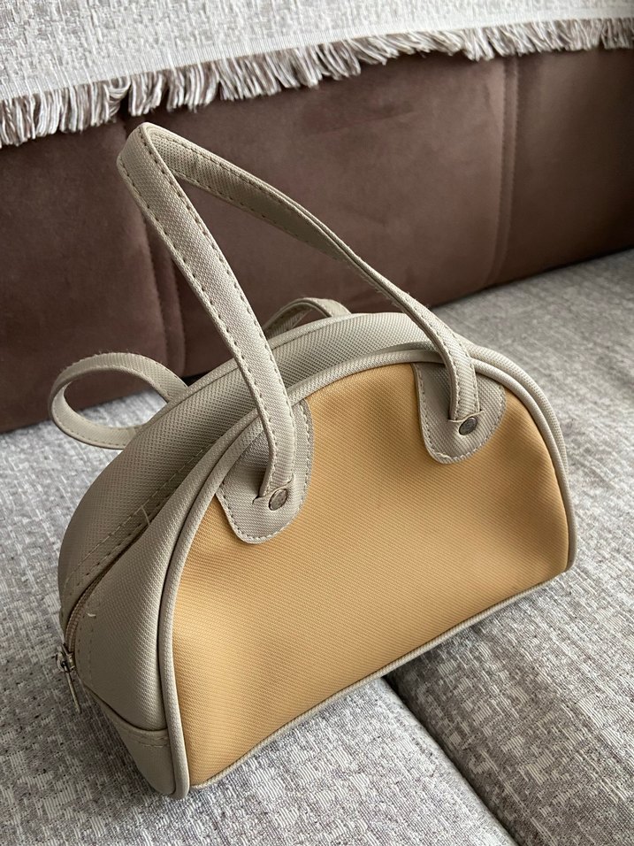 Bej Deri Kadın El Çantası - Görsel 2