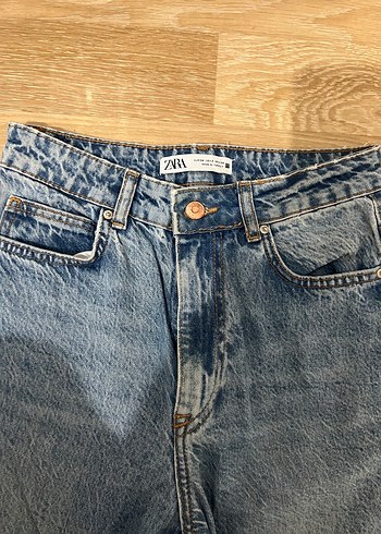 34 Beden mavi Renk Zara Regular Fit Midi Kadın Kot Pantolon