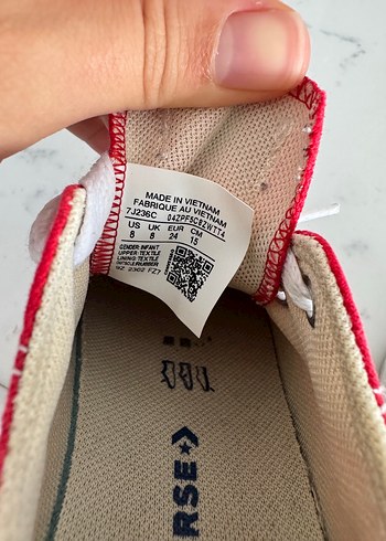 Converse Kırmızı Kız Çocuk Sneakers Elastik Bağcıklı
