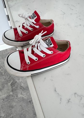 Kırmızı Kız Çocuk Sneakers Elastik Bağcıklı