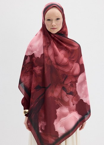 Lotus Desen Pamuk Şal