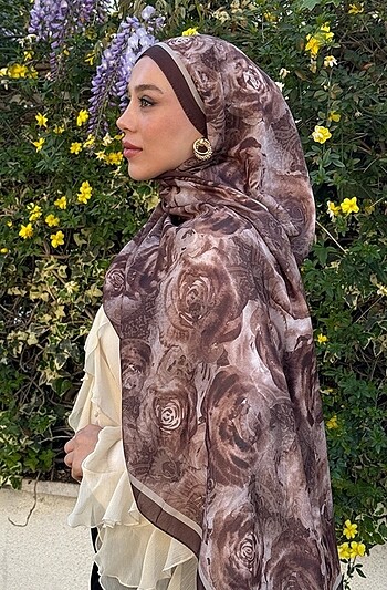 Gül Desen Pamuk Şal