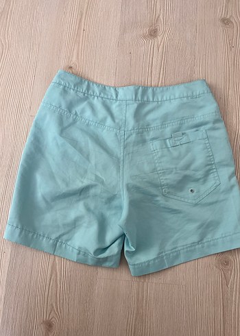 Düğmeli Mavi Mini kadın Mayo Şortu - Görsel 3