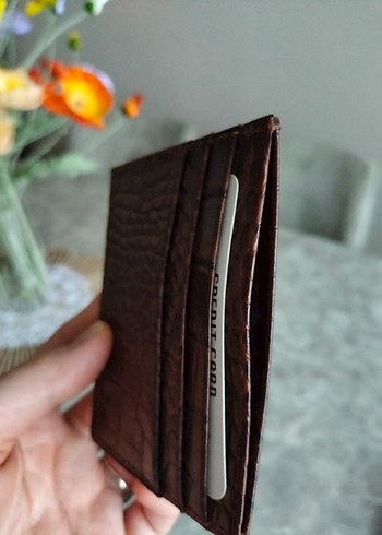 Kahverengi Deri Yılan Desenli Kartlık - Görsel 3