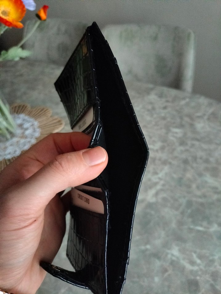 Deri Siyah Kemerli Cüzdan - Görsel 4