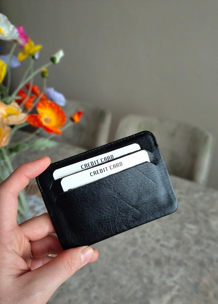 Siyah Deri kartlık - Görsel 2