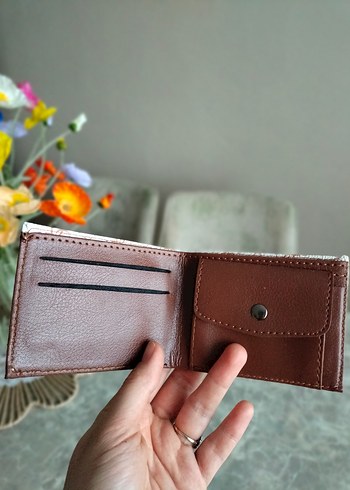 Kadın Beyaz Baskılı Cüzdan Velcro Kapamalı - Görsel 2