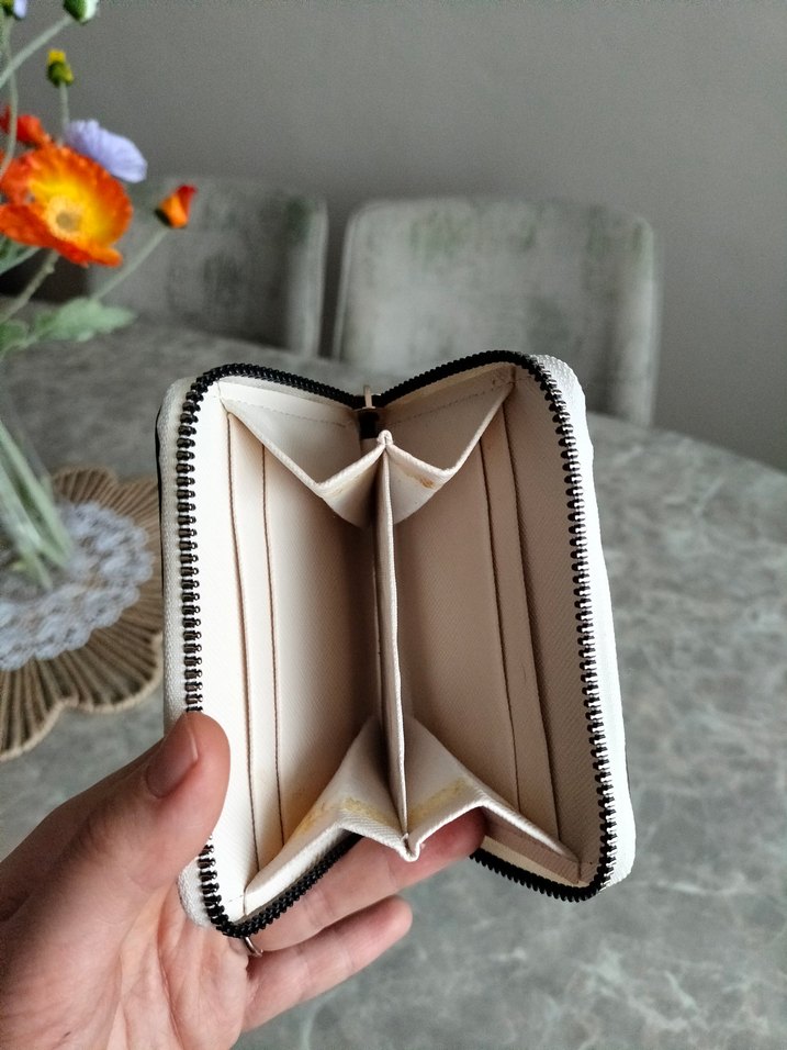 Antrasit Deri Fermuarlı Kadın Cüzdanı - Görsel 2