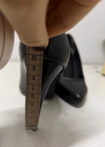 Siyah Klasik Stiletto Topuklu Kadın Ayakkabı - Görsel 6