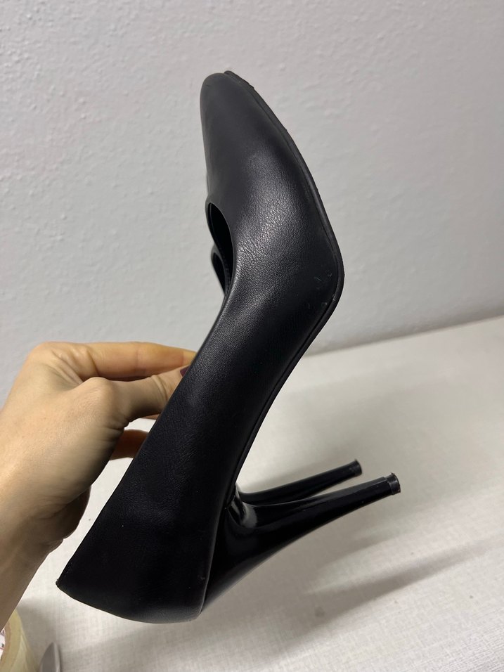 Siyah Klasik Stiletto Topuklu Kadın Ayakkabı - Görsel 4