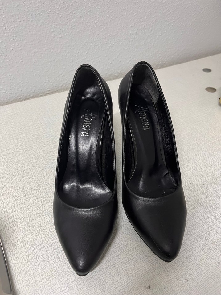 Siyah Klasik Stiletto Topuklu Kadın Ayakkabı - Görsel 3