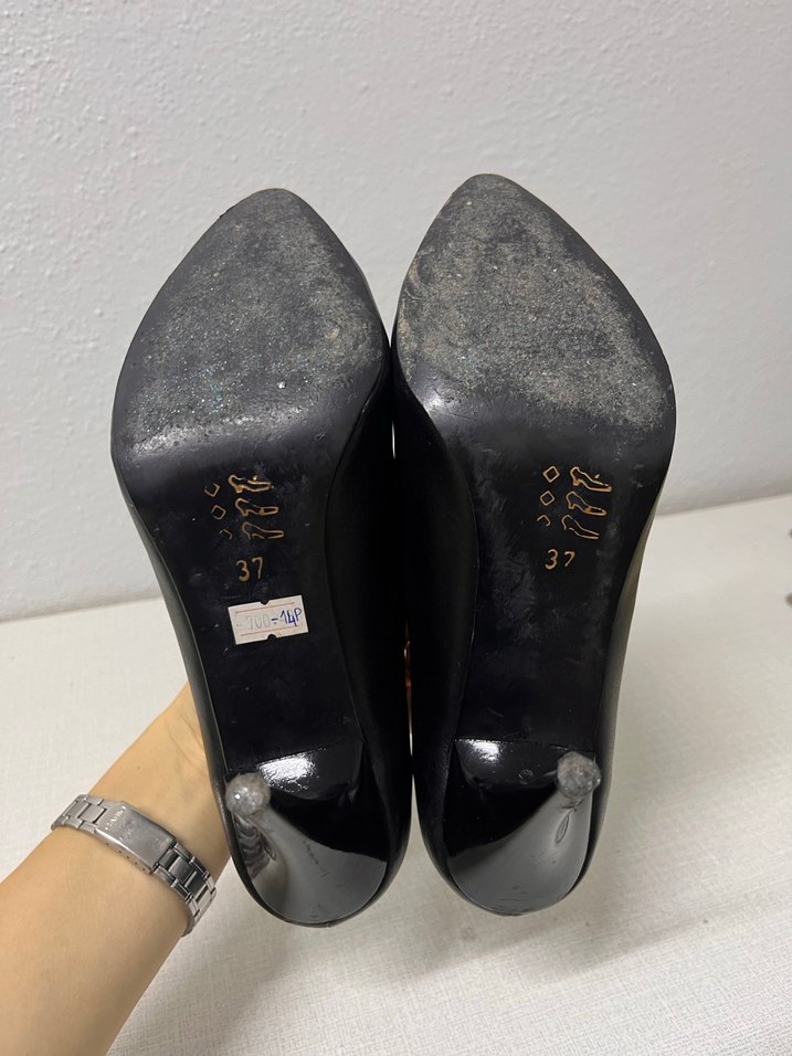 Siyah Klasik Stiletto Topuklu Kadın Ayakkabı - Görsel 5