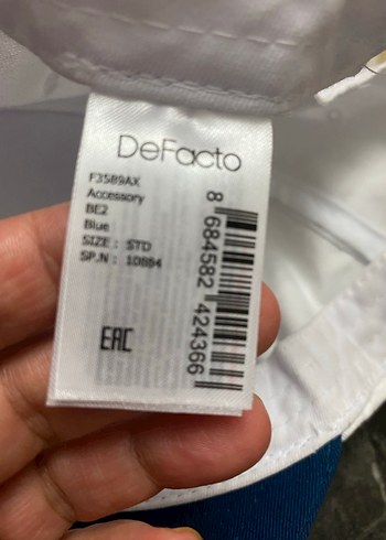 Defacto Mavi Beyaz Street Wear erkek Şapka