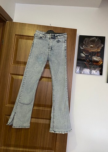Gri Tie-Dye Regular Fit Midi Kot Pantolon