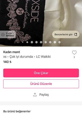 xs Beden Kürk Detaylı Beyaz Kadın Kışlık Mont