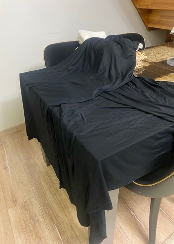 Düz Siya viskon kumaş 2 parça