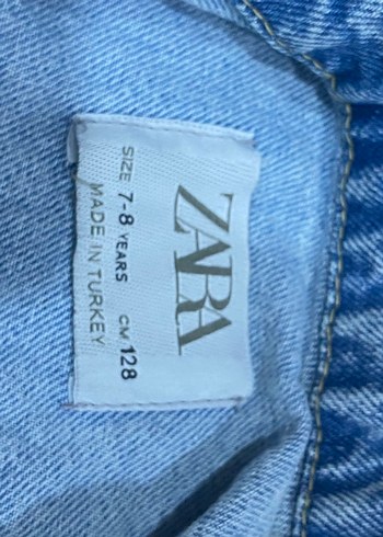 Düğmeli Kolsuz Mavi Denim Yelek kız çocuk - Görsel 7