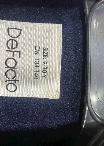 Koyu Mavi Erkek Çocuk Düğmeli Kaban - Görsel 9