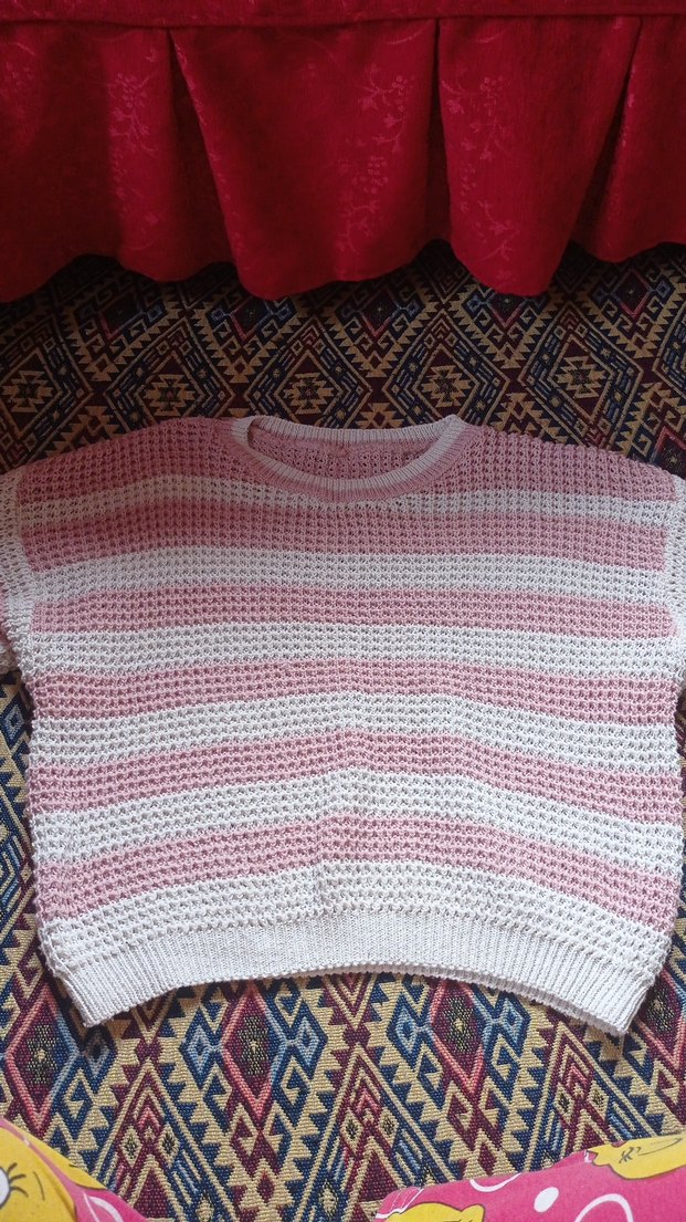 Pembe Bohem Örgü Kadın Kazak - Görsel 2