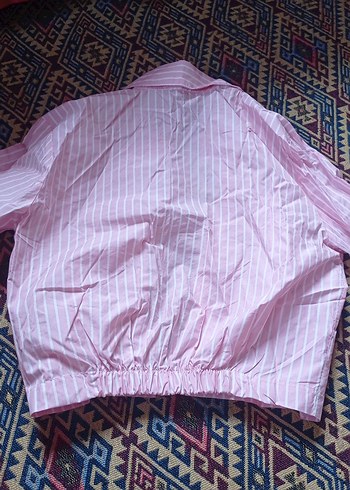 Pembe Çizgili uzun Kollu Gömlek - Görsel 4
