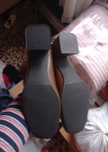 Kahverengi Deri Stiletto Topuklu Kadın Bot - Görsel 6