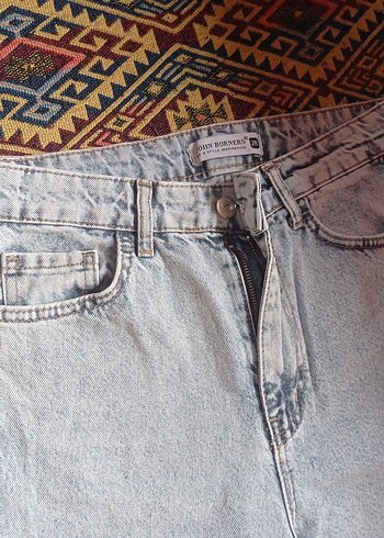 Buz mavisi  Kadın Jean Pantolon - Görsel 2