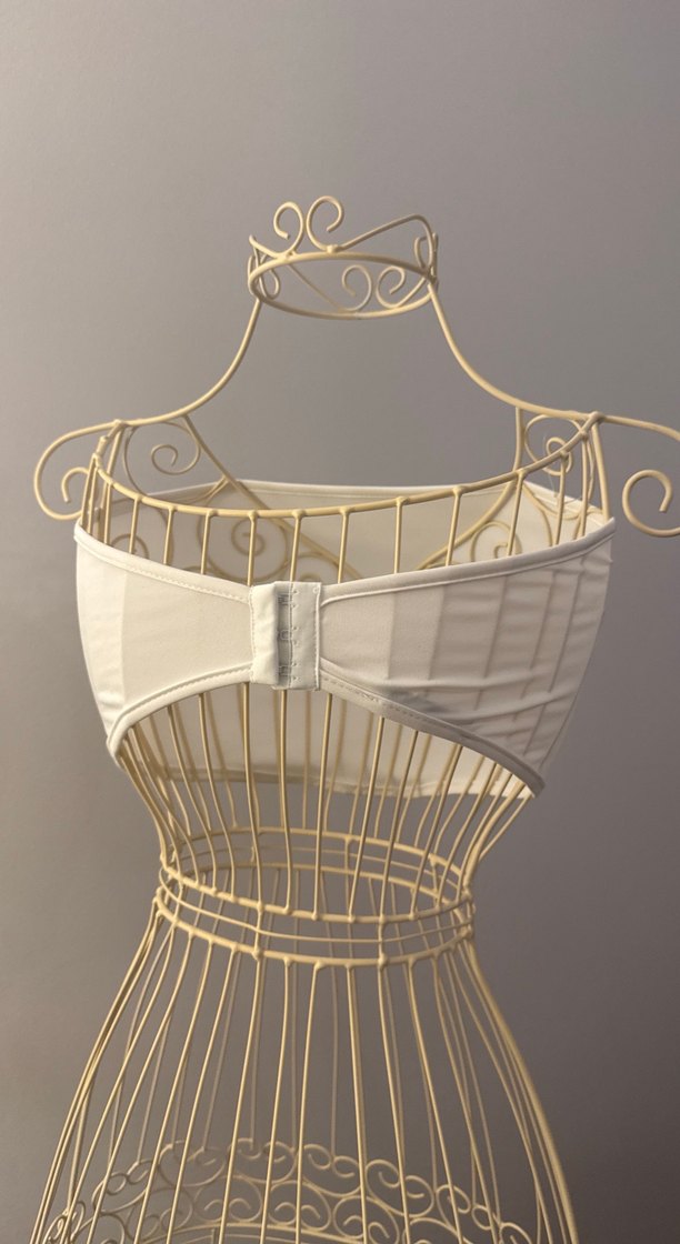 Beyaz Nakışlı Straplez Bohem Büstiyer - Görsel 2