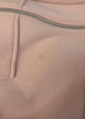 Pembe Fermuarlı Crop Sweatshirt - Görsel 3
