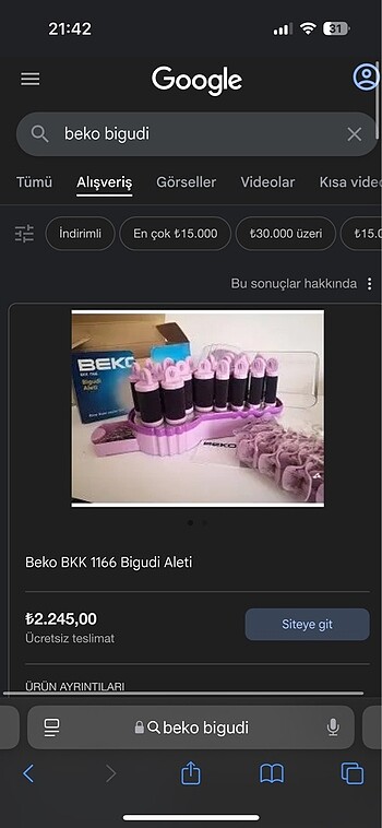 Beden Renk Orjinal Arçelik temiz bigudi makinası