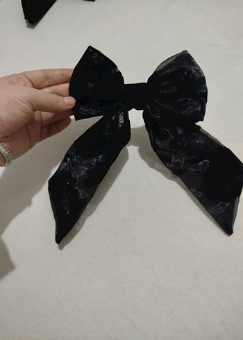 Özel Dikim Siyah Gotik Kadın Fiyonk Saç Aksesuarı - Görsel 4