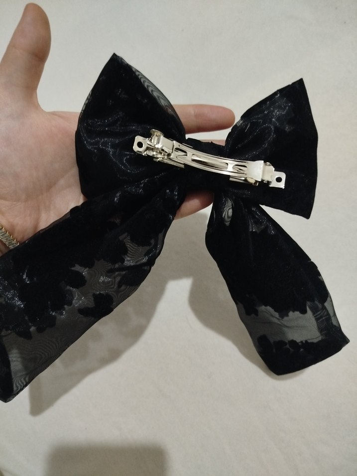 Özel Dikim Siyah Gotik Kadın Fiyonk Saç Aksesuarı - Görsel 5