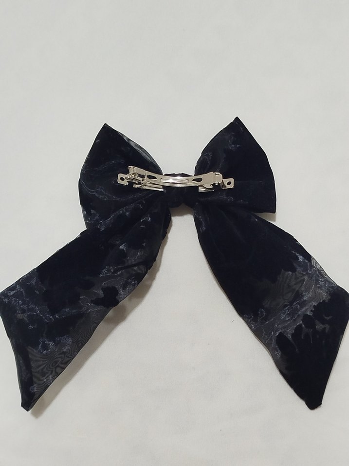 Özel Günler ve Butikler İçin 10lu Set Siyah Fiyonk Saç Aksesuarı - Görsel 4
