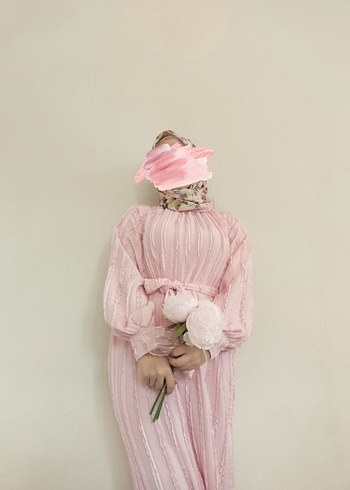 Pembe Kırinkıl Bohem Elbise - Görsel 3