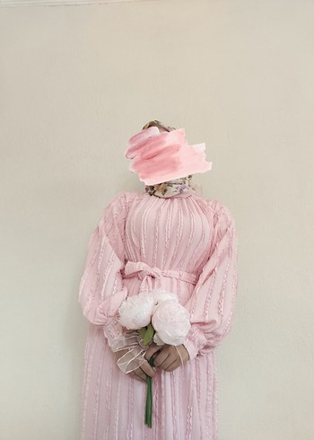 Pembe Kırinkıl Bohem Elbise - Görsel 2