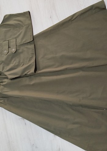 Kadın Haki Poplin Yelekli Takım - Görsel 4