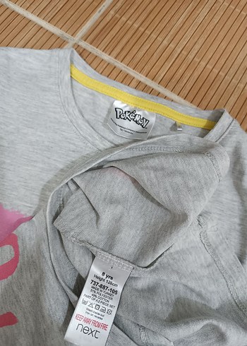 Kız Çocuk Gri Uzun Kollu Pokemon Baskılı Tişört - Görsel 3