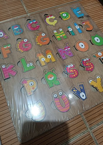 Renkli Harfler Eğitici Ahşap Oyuncak - Görsel 2