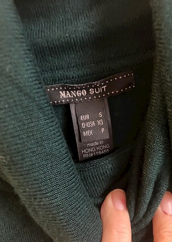 Yeşil Kısa Kollu Midi Triko Elbise - Görsel 3