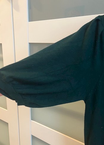 Yeşil Kısa Kollu Midi Triko Elbise - Görsel 4