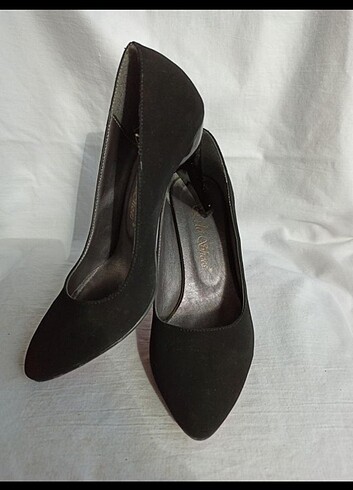 38 Beden siyah Renk Süet Siyah Topuklu Ayakkabı