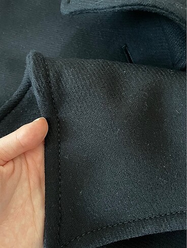s Beden siyah Renk Zara yün içerikli Kaban