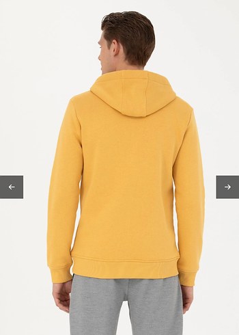 3xl Beden sarı Renk Polo Sarı Baskılı Erkek Sweatshirt