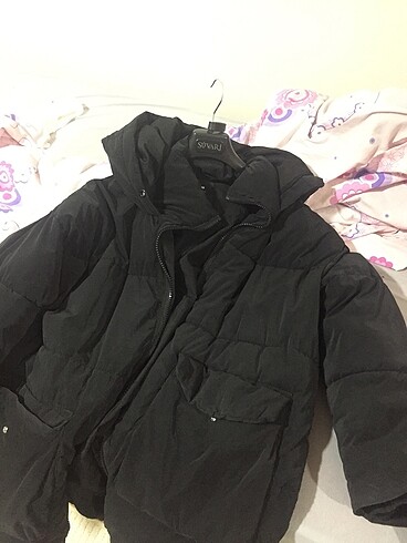 Pull and Bear Pull bear siyah şişme mont