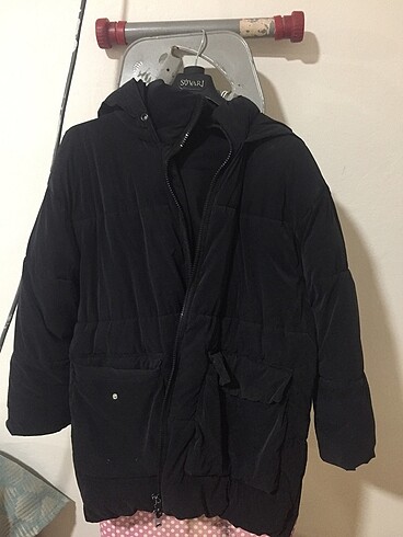s Beden Pull bear siyah şişme mont