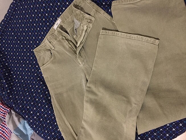 Mango mango haki yeşili jean